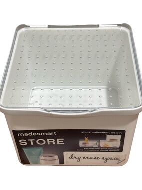 STORE Stack Collection Clear Lid White Storage Bin